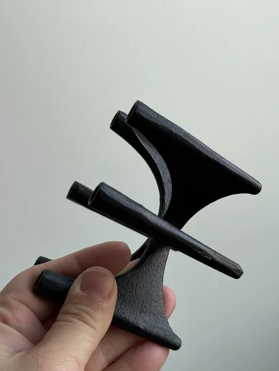 Dansk Designs Denmark Vintage Cast Iron Fiesta Tiny Taper Candle Holder MCM - Picture 6 of 12